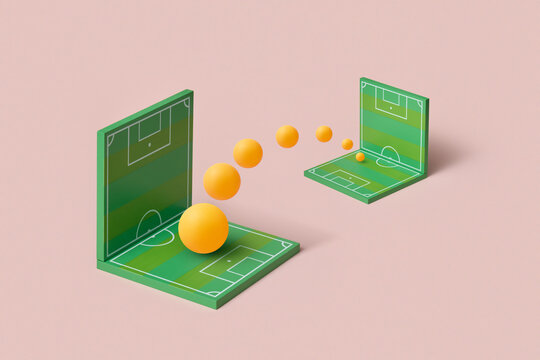 Soccer ball data transfer between green fields