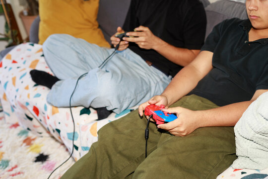 Friends Enjoy Gaming Together 