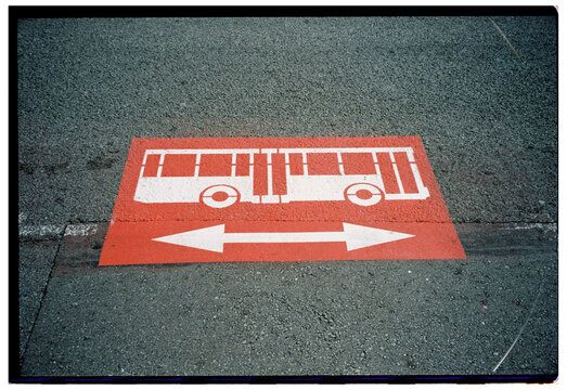 Bus Direction Street Marking