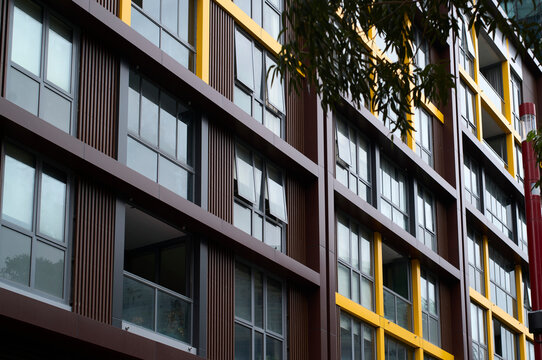 Modern Apartment Building in Urban Setting