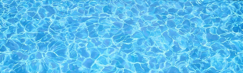 Obraz premium Seamless Water Pattern Light Blue Sunlit Ripples Refraction Interconnected Light Uniform