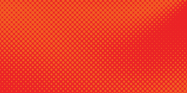 Abstract Orange halftone dot pattern gradient texture with tech digital background design.