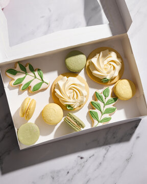 Two trays of assorted spring cookies