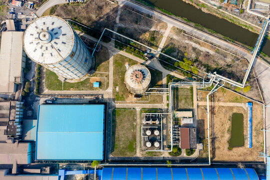 industrial plant silos and infrastructure