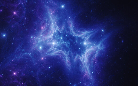 Blue nebula and stars 