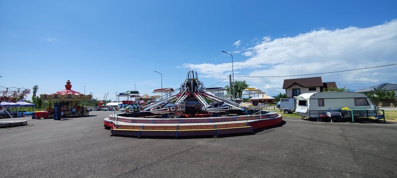 Carusel in the park 

