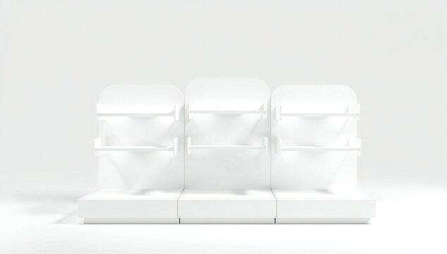Modern white stackable stools