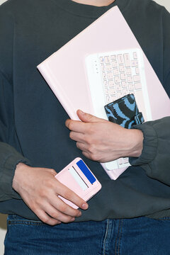Woman carring useful things