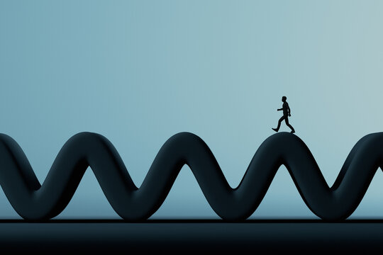 3D zigzag wave runner