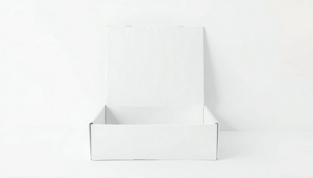 Minimalist white paper box