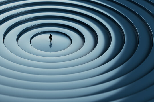 3D concentric platform figure