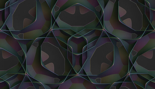 A futuristic, alien pattern without any seams.