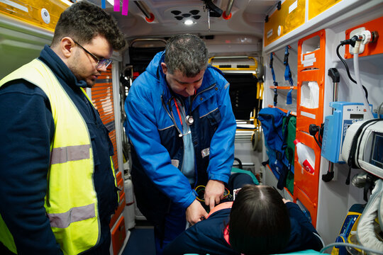 Paramedic Team Treating Patient