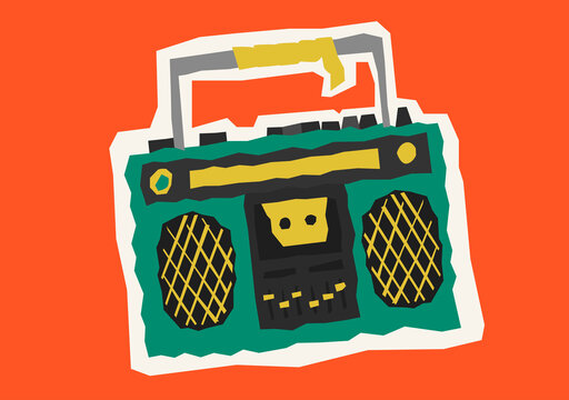 portable boombox tape recorder