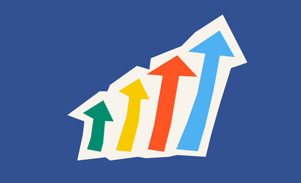 arrows growing upward in sequence