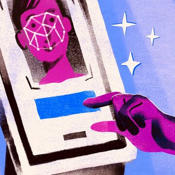 Facial Recognition Payment &ndash; Advanced Biometric Technology Concept