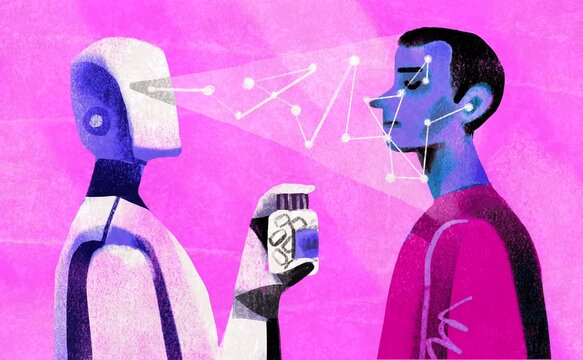 AI Medical Robot Scanning Patient &ndash; Future Healthcare Concept