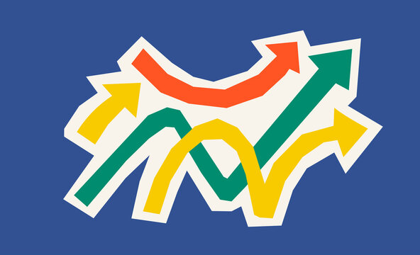 curved arrows moving upward