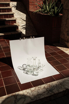 Glassware Still Life Setup