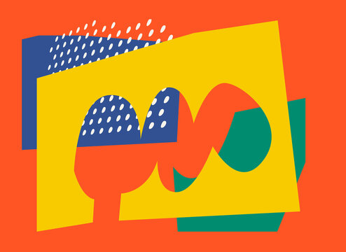 abstract colorful shapes composition