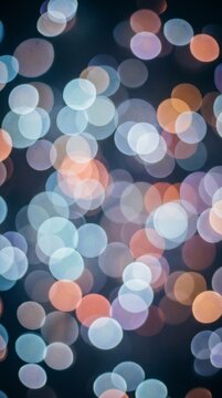 Dreamy multicolored bokeh light pattern with soft circular highlights