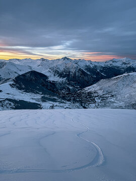 Skis trace