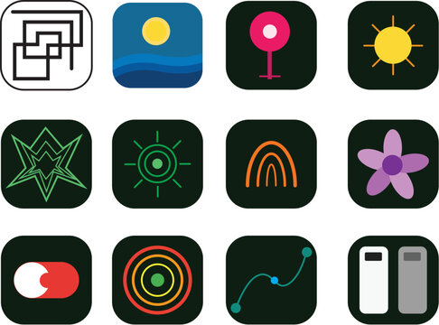 modern icon set