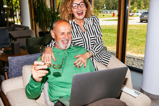 Senior Couple on Video Call