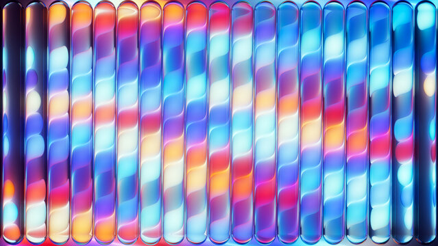 Neon Glass Panel Background