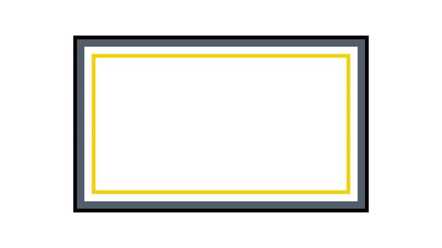8-bit pixel art certificate frame icon. looped animation 4k 30fps