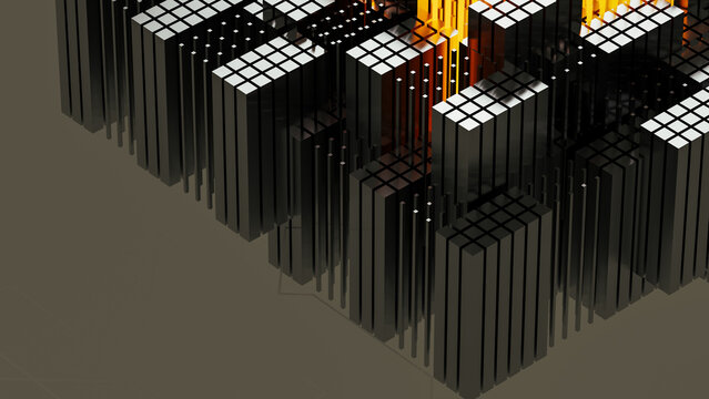 Tech infrastructure for data cubes and servers online