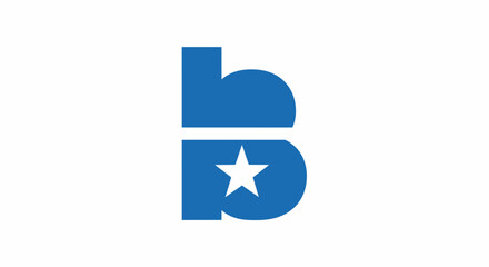 Blue lowercase letter B logo with white star icon. © ikk