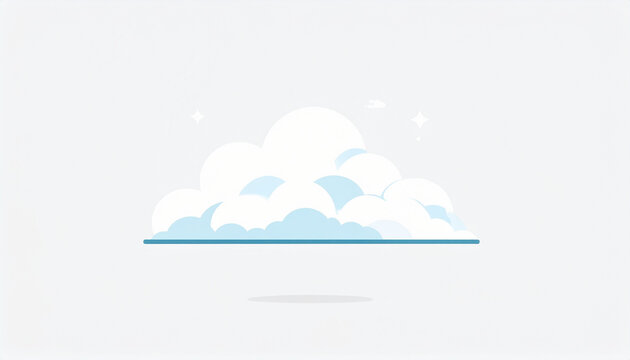 Cloud formation on a sunny day with blue sky