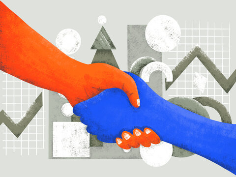 Hands shake to show agreement
