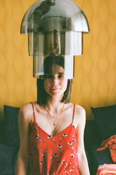 Young woman in the room