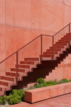 Abstract staircase pattern with light and shadow