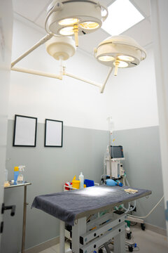 Surgical room setup for an operation in a clinic