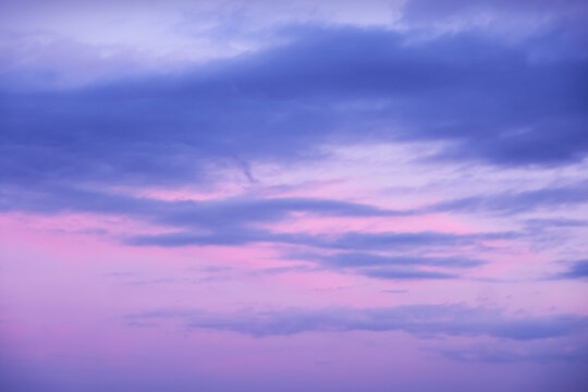 Dramatic pink and blue sky