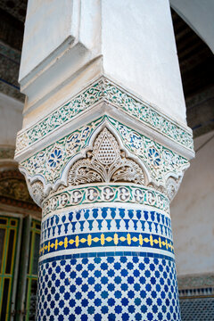Architecture of ancient buildings in Fes, Morocco