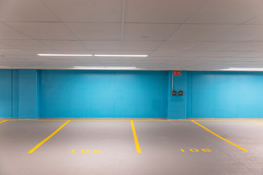Interior Modern Parking Garage space Nobody