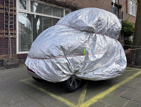 small car under cover