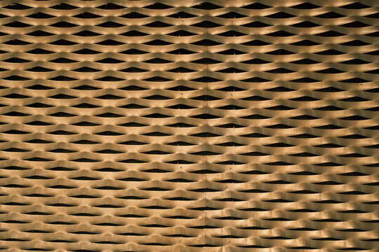 Abstract Golden Metal Pattern