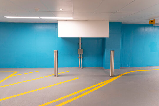 Interior Modern Parking Garage Nobody line