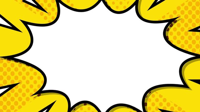 Comic Book Style Explosive Speech Bubble 4K