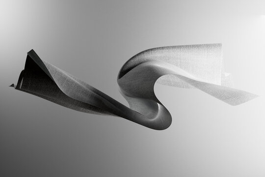 Abstract Fabric Ribbon Flow Gradient Background