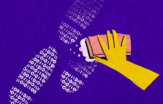 Cleaning Digital Footprint &ndash; Data Privacy Concept