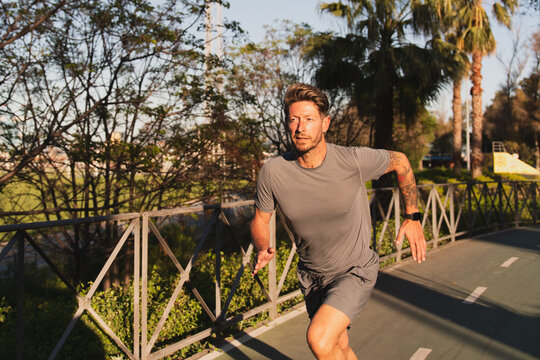 Runner Sprinting Outdoors