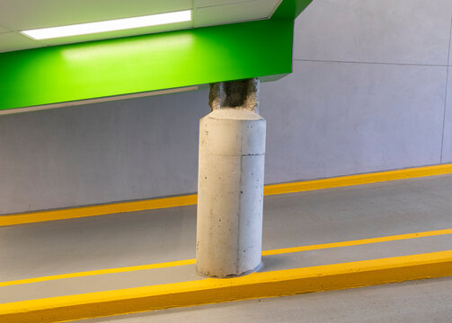 Interior Modern Parking Garage Nobody support column