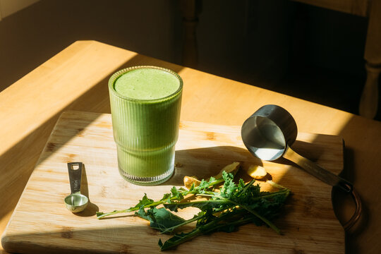 Green Kale Smoothie Food Prep