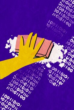 Cleaning Digital Footprint &ndash; Data Privacy Concept